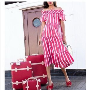 NWT TRINA TURK | Cattleya Tiered Striped Dress medium